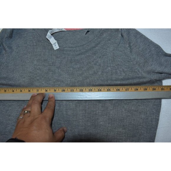 Lululemon Bring It Backbend Women's Sweater Size 6 Gray Long Sleeve Thumbholes - Picture 11 of 12